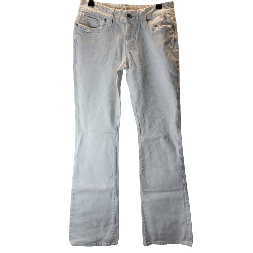 Y2K Gap Curvy Flare White Jeans Denim Womens 26-28x32 Festival Vacation Summer